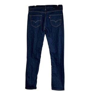 Mens Levis 511 Slim Fit Straight 34 X 32 Dark Wash Denim Jeans Black Label